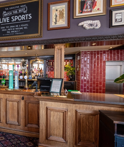 Bar area in a pub restaurant