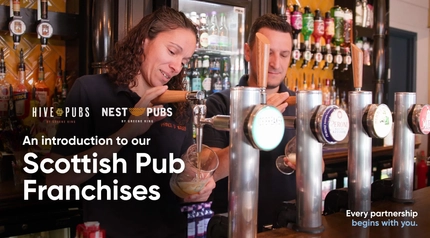 A introduction to out Scottish pub franchise' banner. 