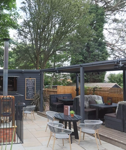 exterior beer garden of a pub