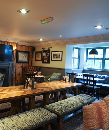 interior restaurant with seating area