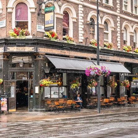 External view of a pub entrance