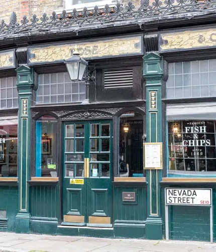 The exterior of Ye Olde Rose & Crown