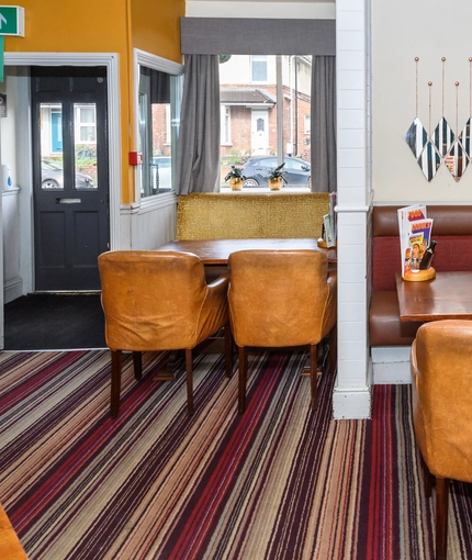 interior restaurant and seating area