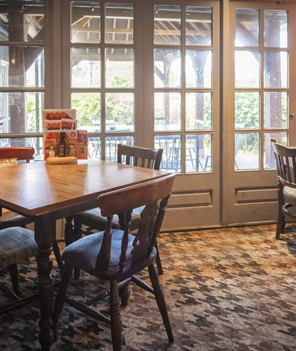 interior seating area of the pub