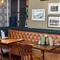 Interior dining area of a pub.