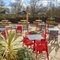 The exterior beer garden and seating area at the Snipe.