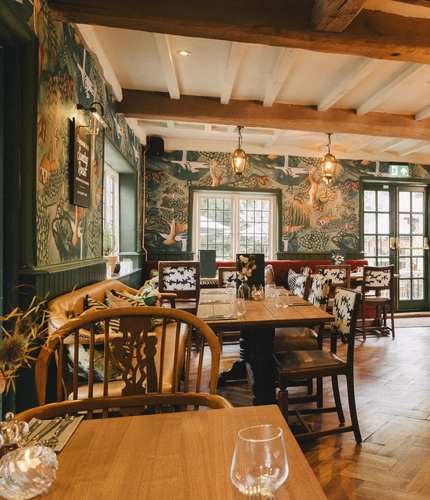 The restaurant at the Crown.