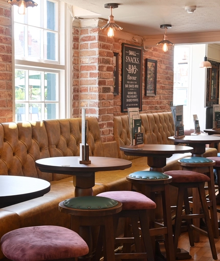 The interior restaurant seating area at The Yorkshire Grey.