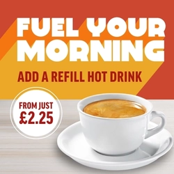 A Banner promoting the Breakfast activation from Hungry Horse.