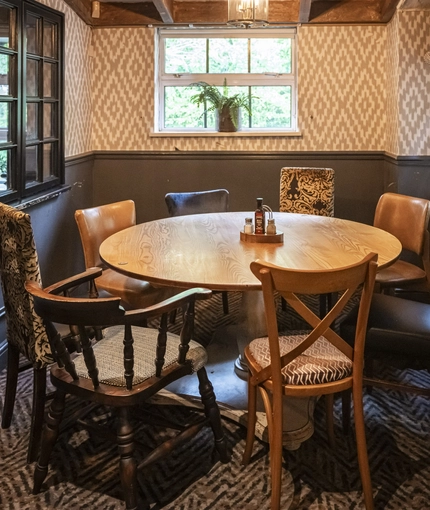 interior seating area of the pub