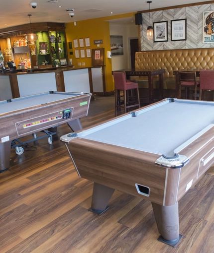 Restaurant and pub games area in a pub