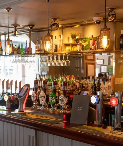 The interior bar area at the Cedars Inn.