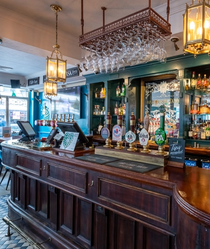 Bar area in a pub