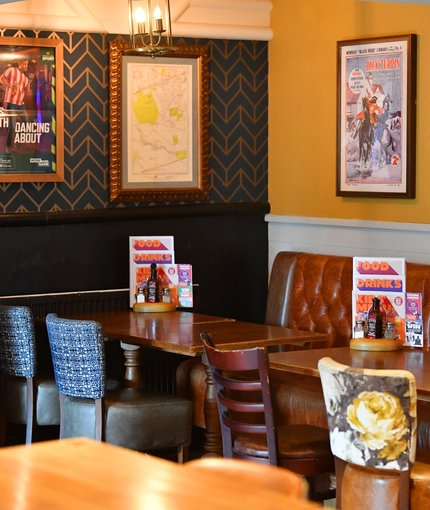 interior seating area of the pub