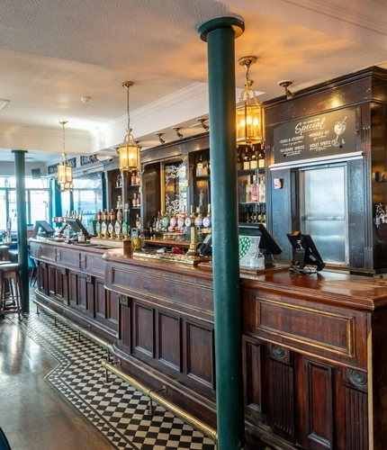 Bar area in a pub 