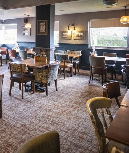 interior restaurant and seating area