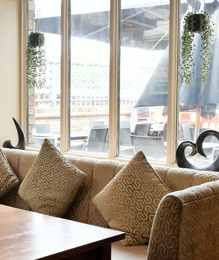 The interior restaurant seating area at The Duke Of Cambridge.