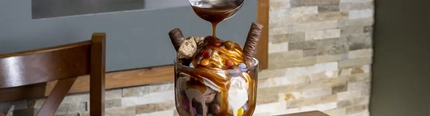 Chocolate ice cream sundae