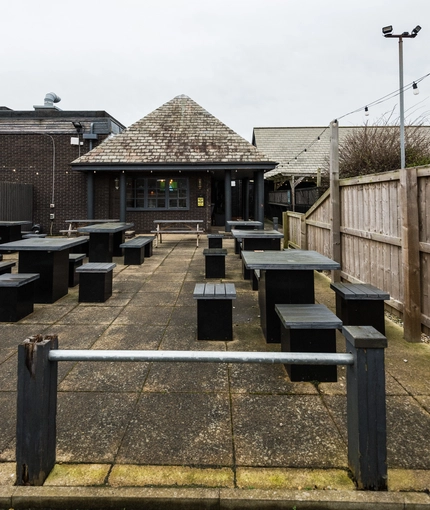 exterior beer garden