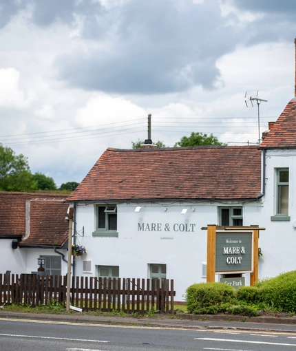 The outside of the Mare & Colt.