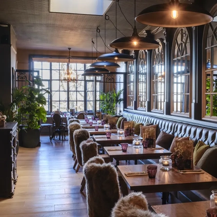 interior restaurant and seating area