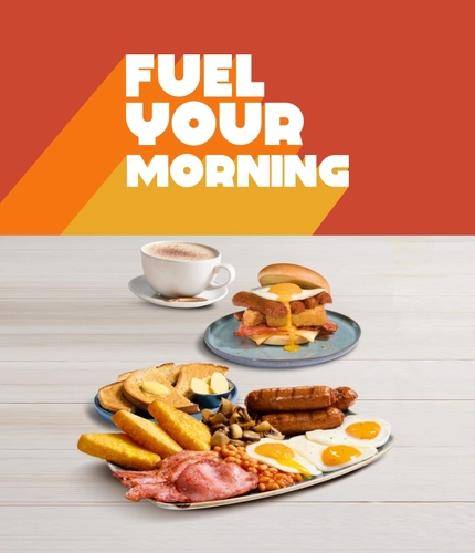 A Banner promoting the Breakfast activation from Hungry Horse.