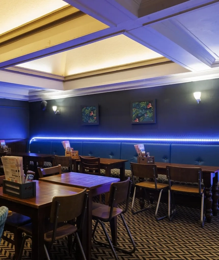 interior restaurant and seating area