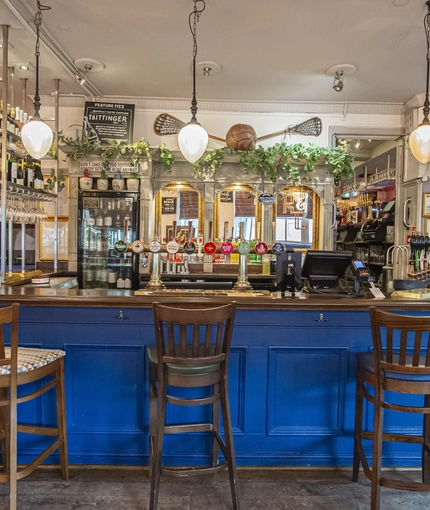 Internal seating area in a pub restaurant