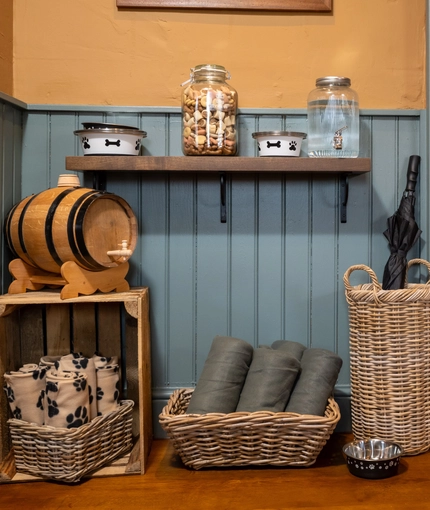 A doggie station at the Grapes.