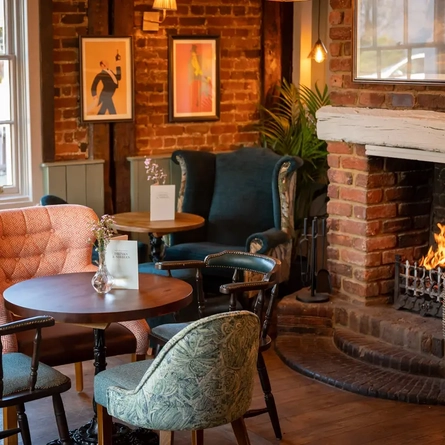The cosy interior of a Chef and Brewer pub
