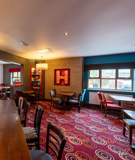 interior restaurant and seating area