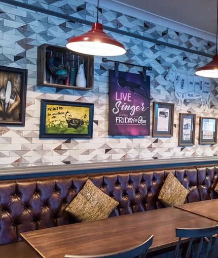interior restaurant and seating area