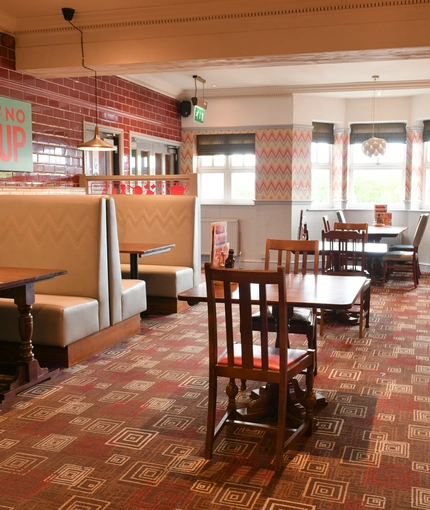 interior restaurant and seating area