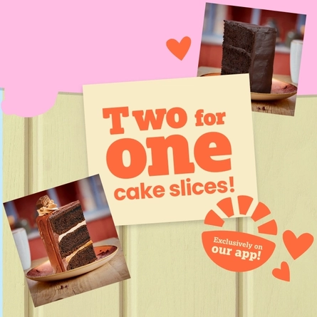 Two for one cake slices