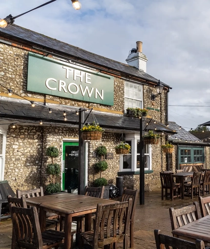 venue exterior with beer garden