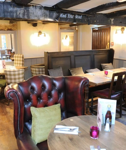 interior dining area of a pub