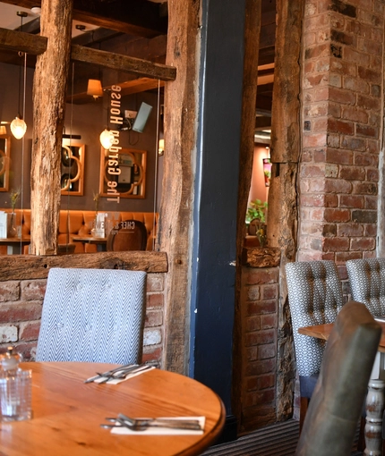 The restaurant area of The Garden House.