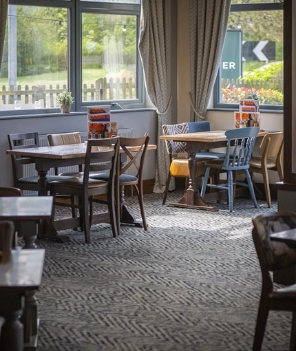 Restaurant area in a pub