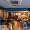 Interior dining area of a pub.