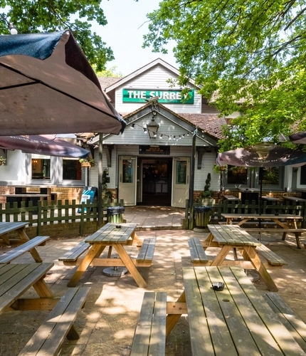 exterior beer garden of the pub