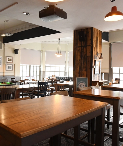 interior restaurant and seating area