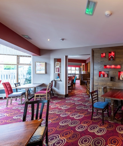 interior restaurant and seating area