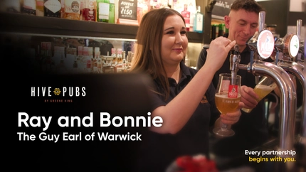 A video front screen showing Ray and Bonnie from The Guy Earl of Warwick.
