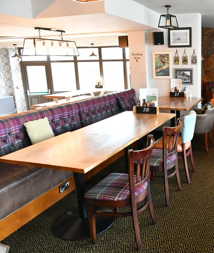 interior restaurant and seating area