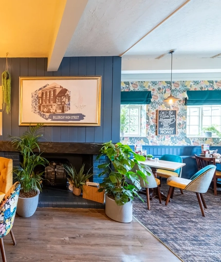 Interior of the venue showing the bar