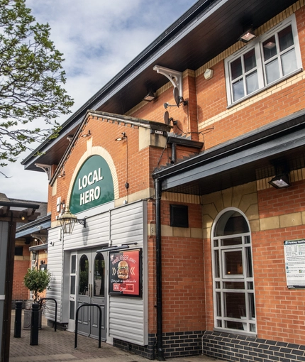 Exterior facade of a pub.
