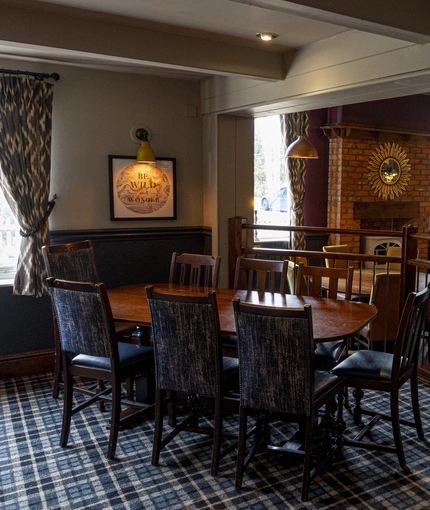 Restaurant area in a pub