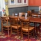 Interior dining area of a pub.