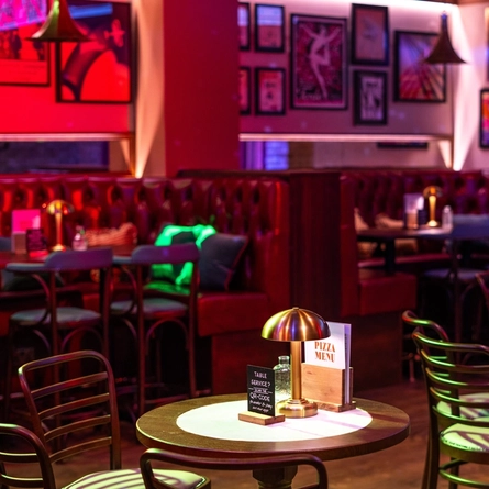 The interior restaurant seating area at The City Of Quebec.