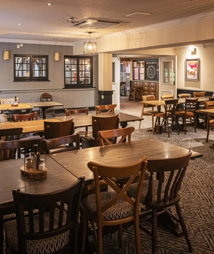 interior seating area of the pub